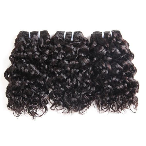 SUPERIOR LADY- Bundles With 4x4 HD Lace Closure Water Wave Human Hair