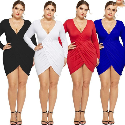 Ladies Dress Women Deep V Sexy Party Dress